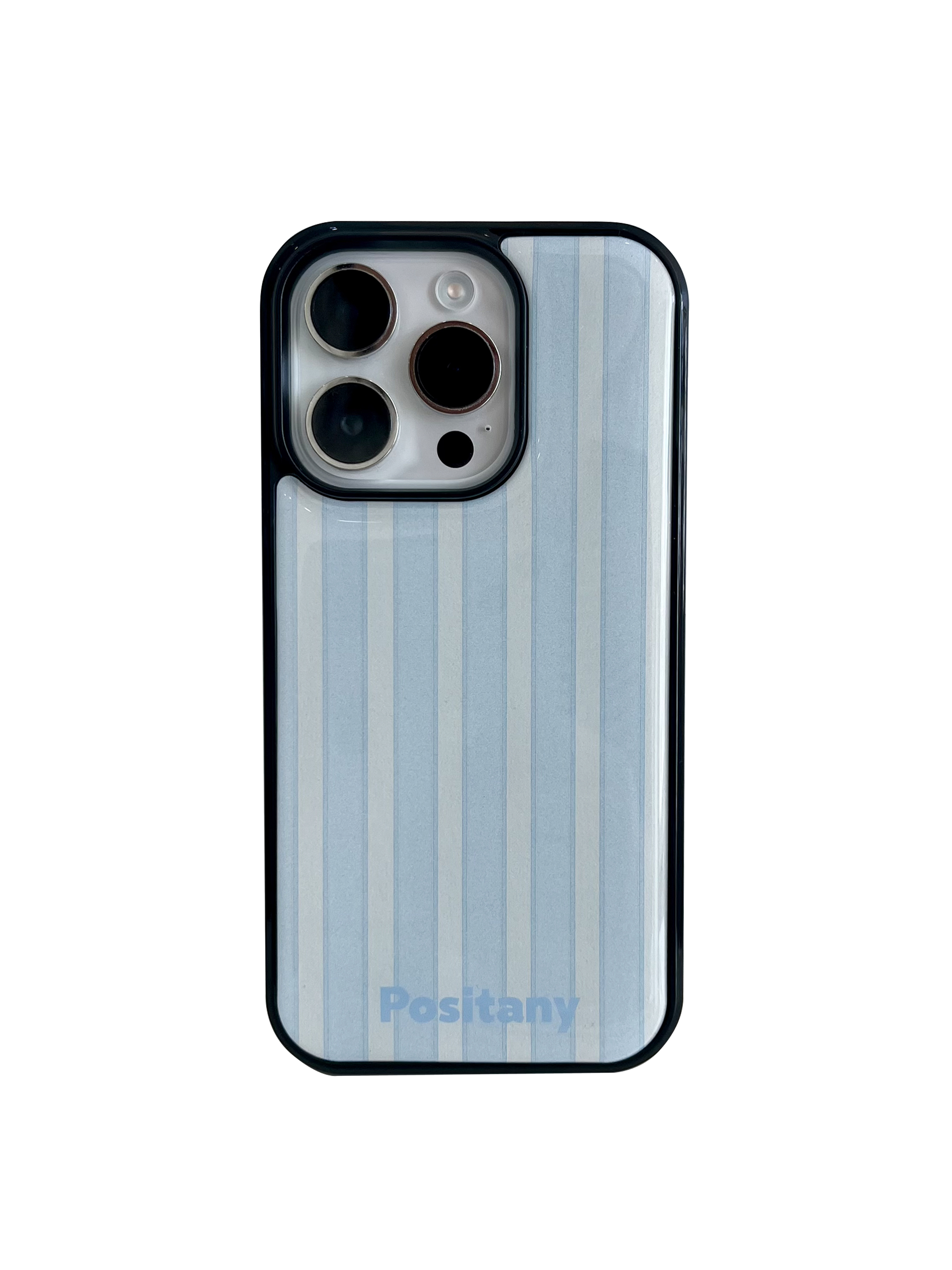 Baby blue stripe phone case