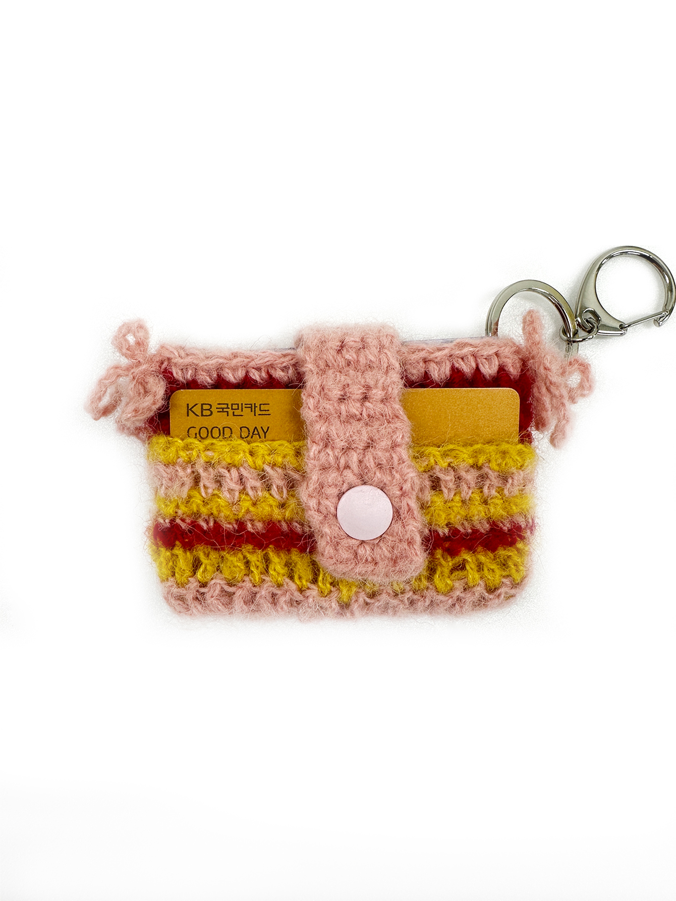 Knit card wallet (PINK)
