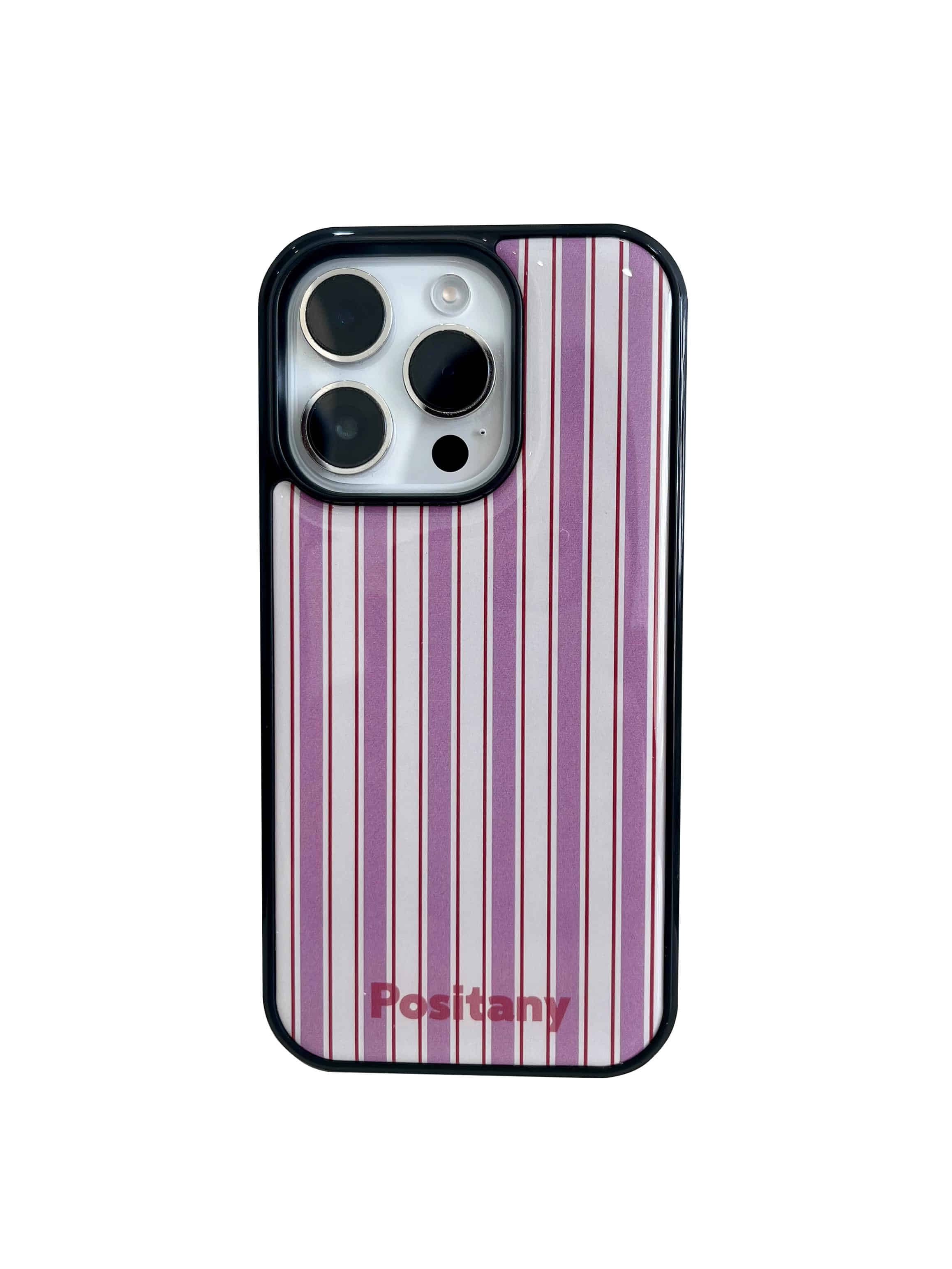 Deep pink stripe phone case