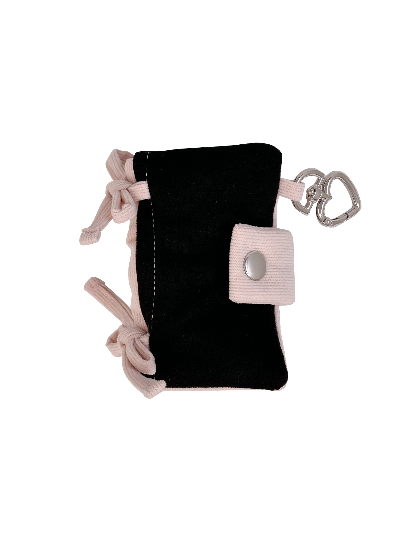Snug ribbon card wallet (BLACK PINK)